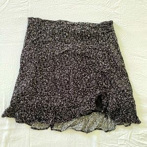 Ruffle hem floral skirt